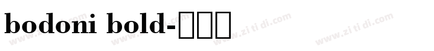 bodoni bold字体转换